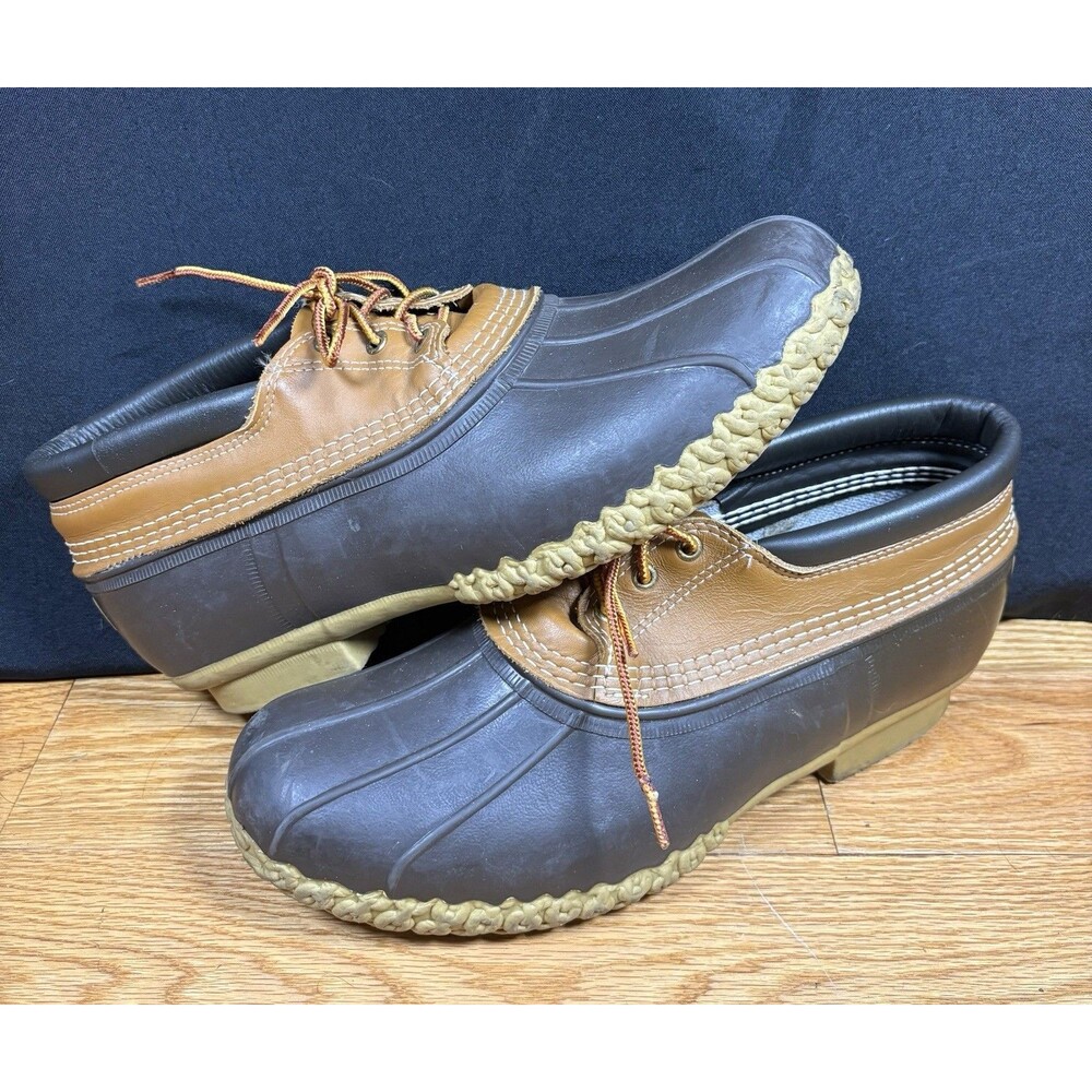L.L. Bean Boots Mens Size 13 Tan Bean Boot Brown/Gum Waterproof Low Top